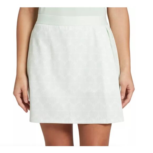 Lady Hagen Skirt Women XXL NWT Mint Green Seashells 16" Side Pleat Golf Skort - Picture 3 of 11